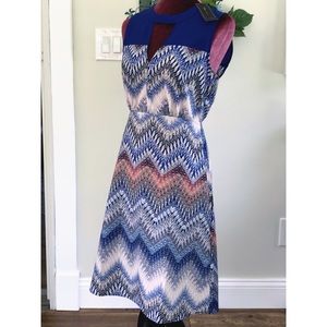 BCBG Max Azria Multi Zigzag Ombre Dress